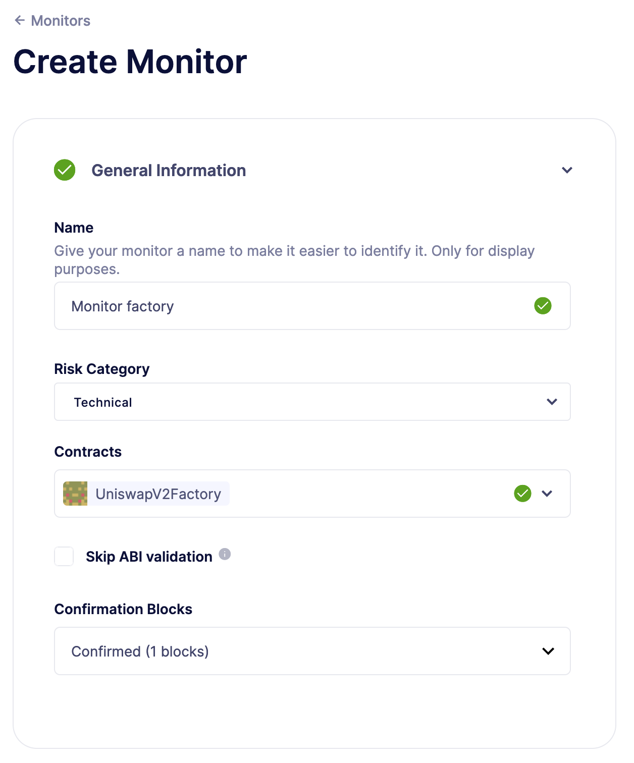 Monitor General Information