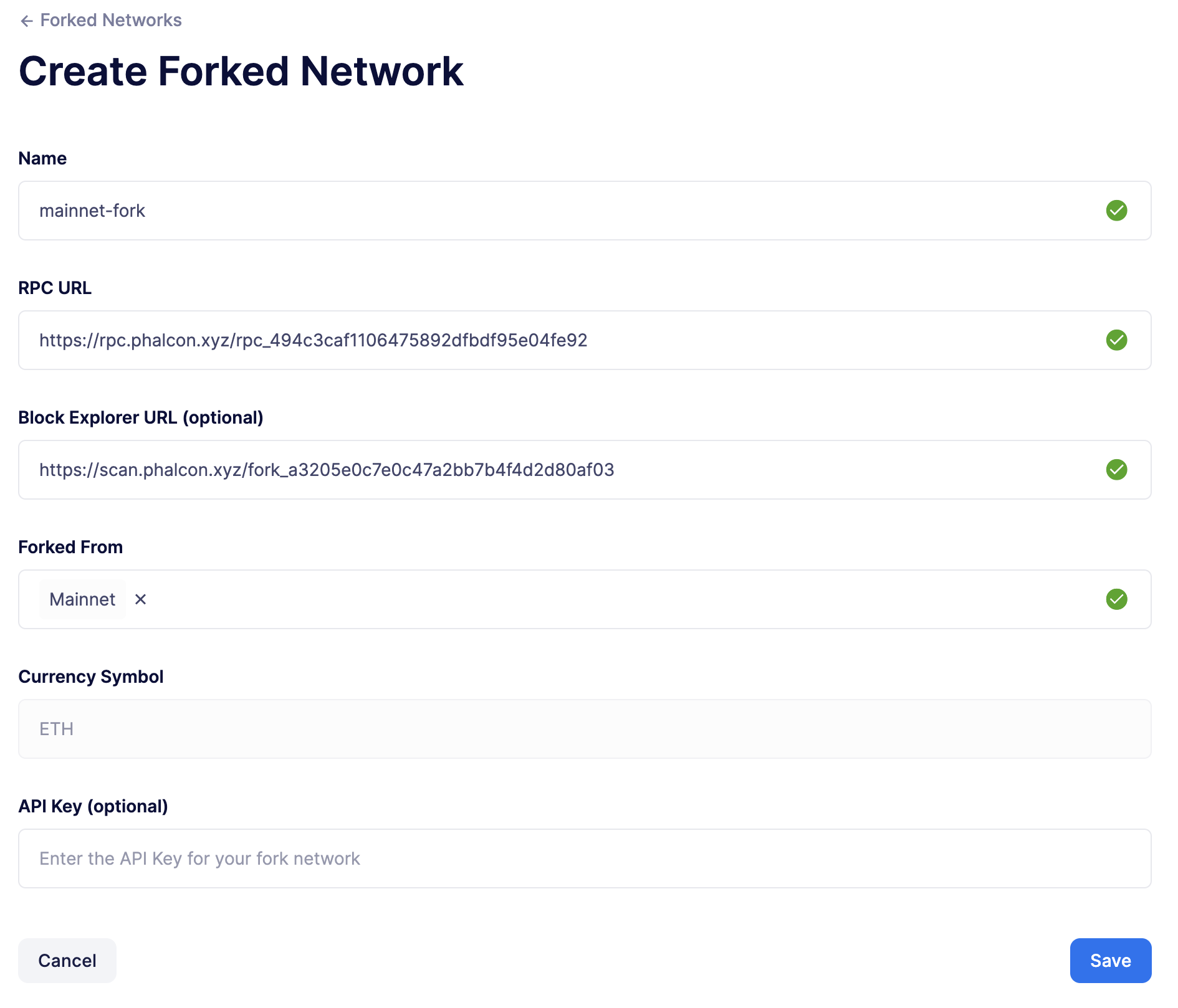 Forked Networks added network