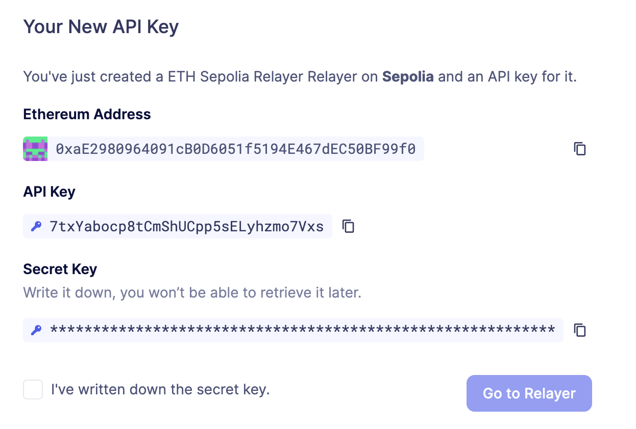 Save Relayer API