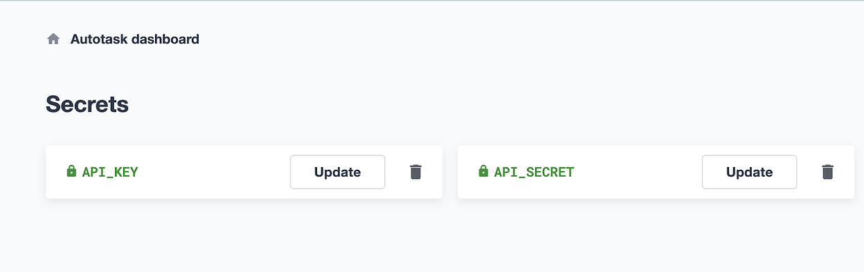 Save API key to vault