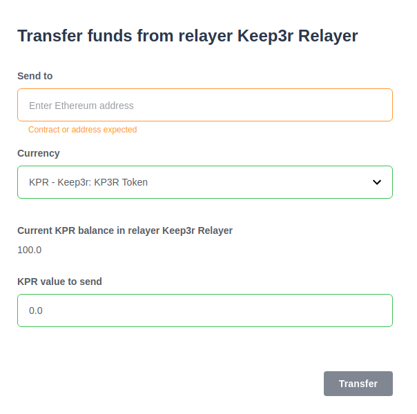 Withdrawing your tokens from the Relayer
