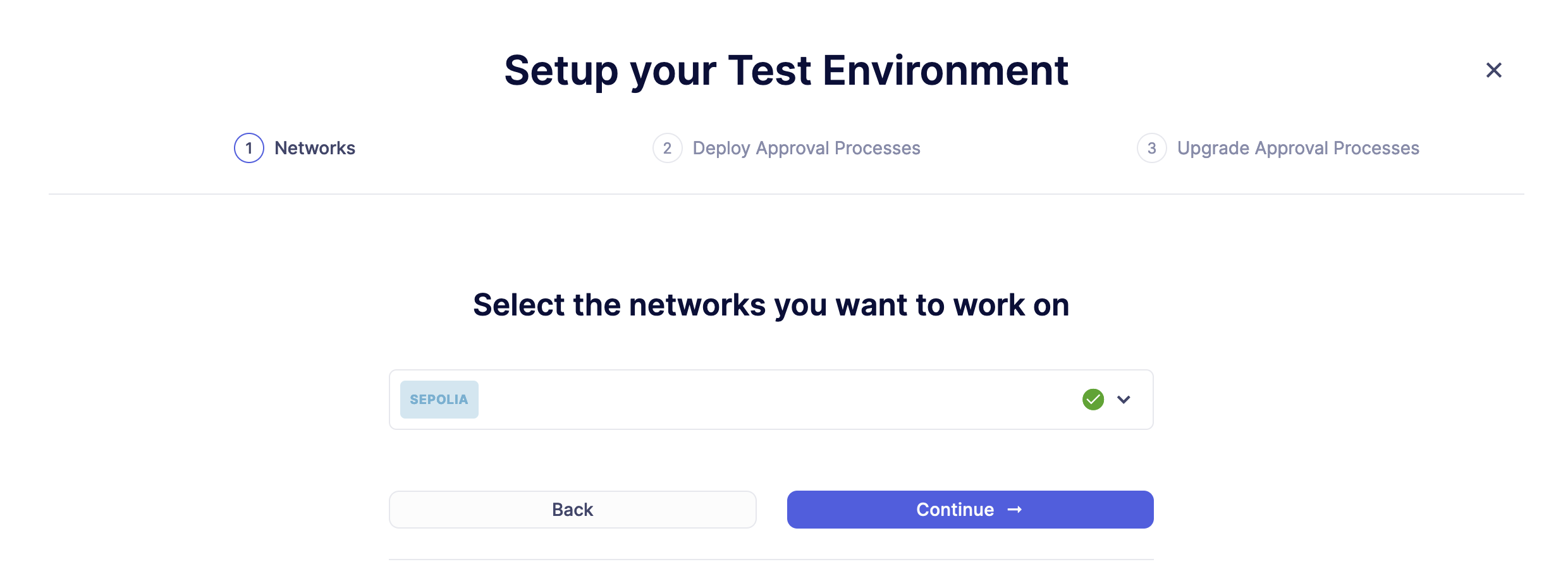 Deploy networks wizard