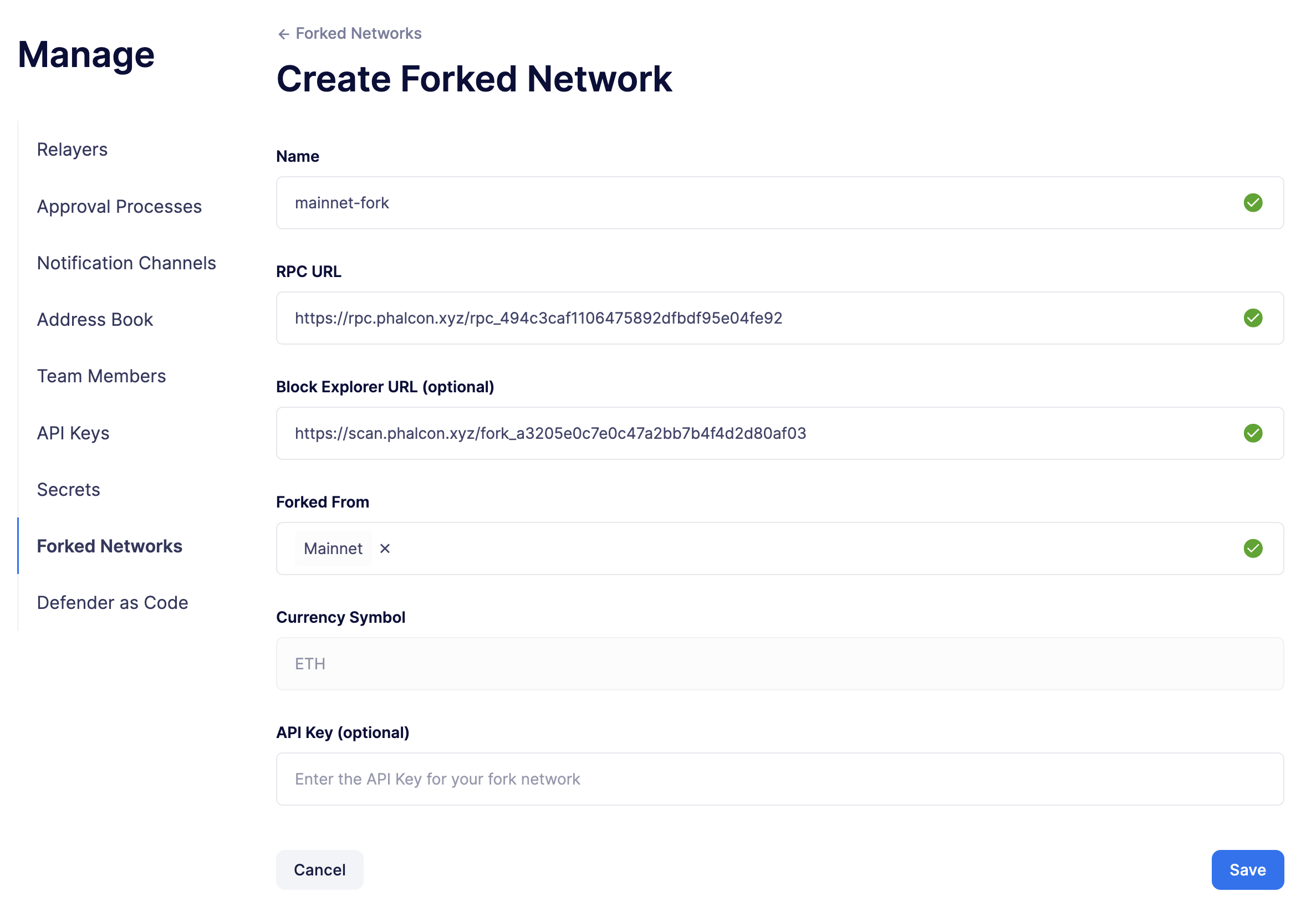 Forked Networks added network