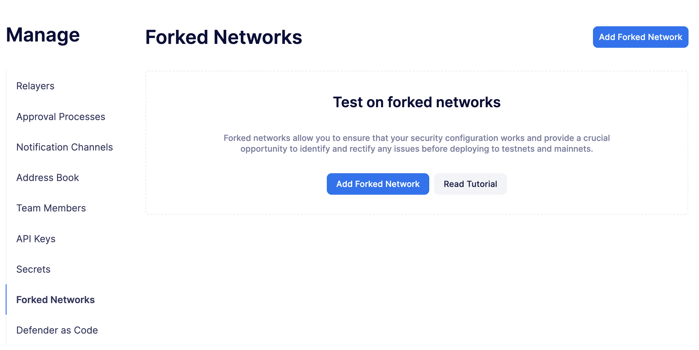Forked Networks landing page