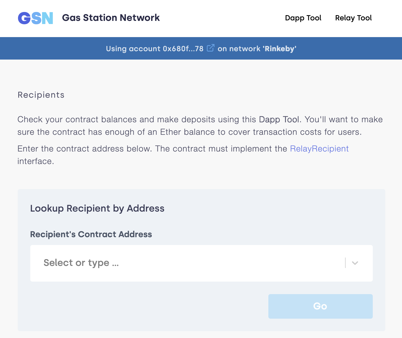 OpenZeppelin GSN Dapp Tool